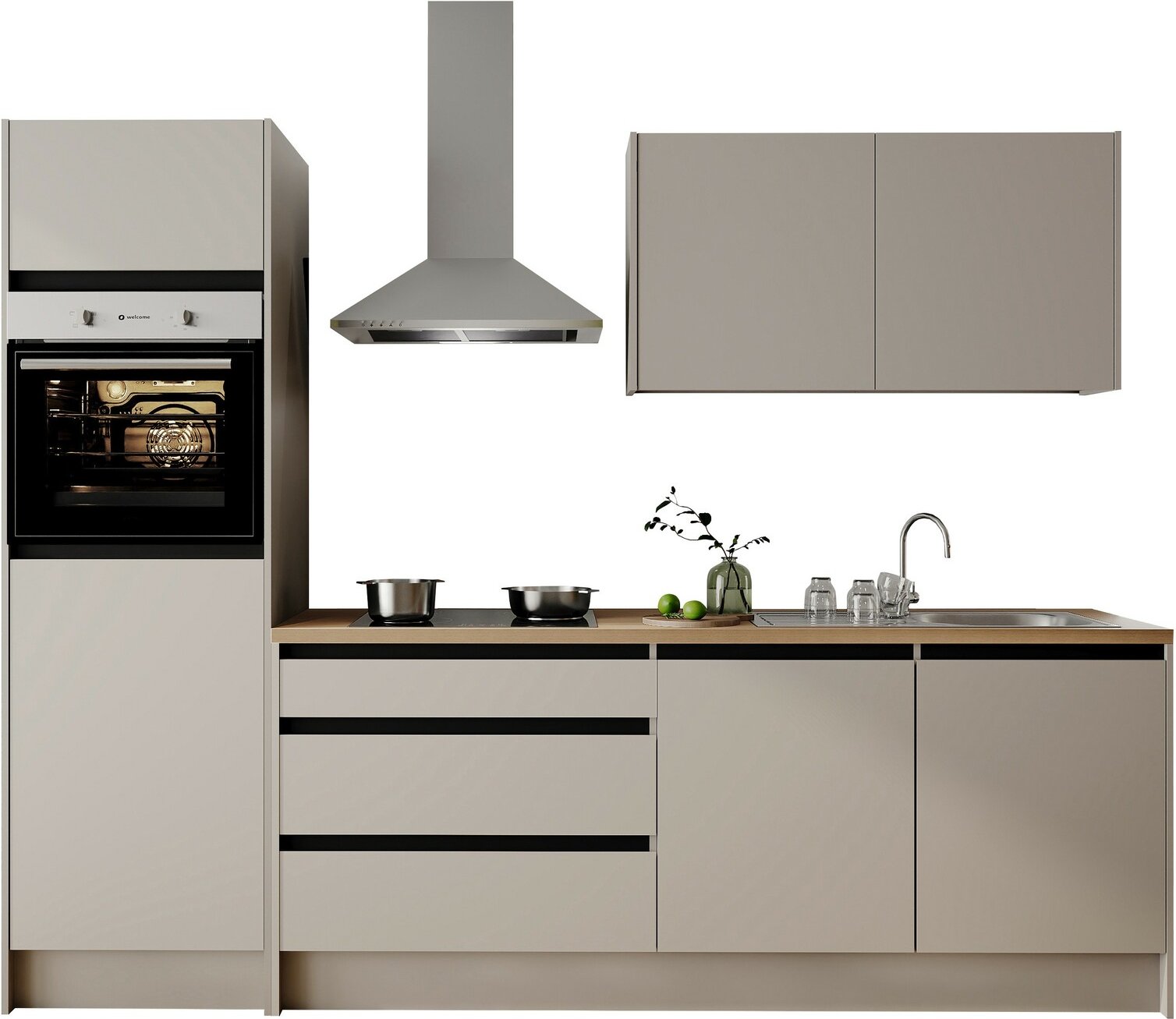 Yourkitchen Küchenblock Basis 273 TROJA, Holznachbildung