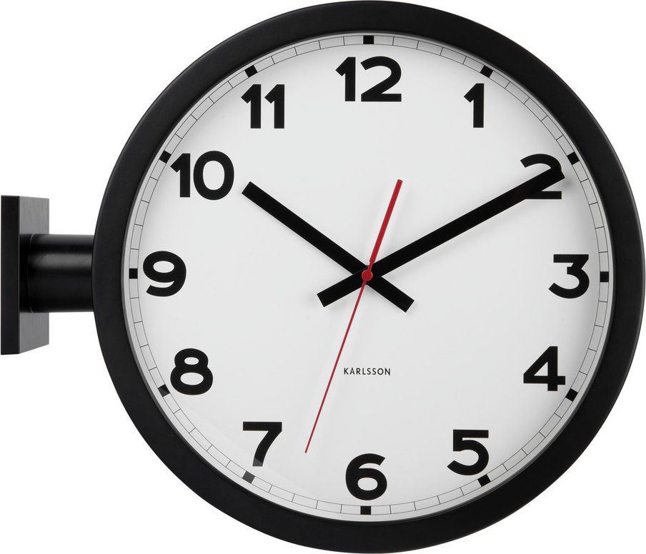 KARLSSON Wall Clock New Classic DOUBLE, Aluminium