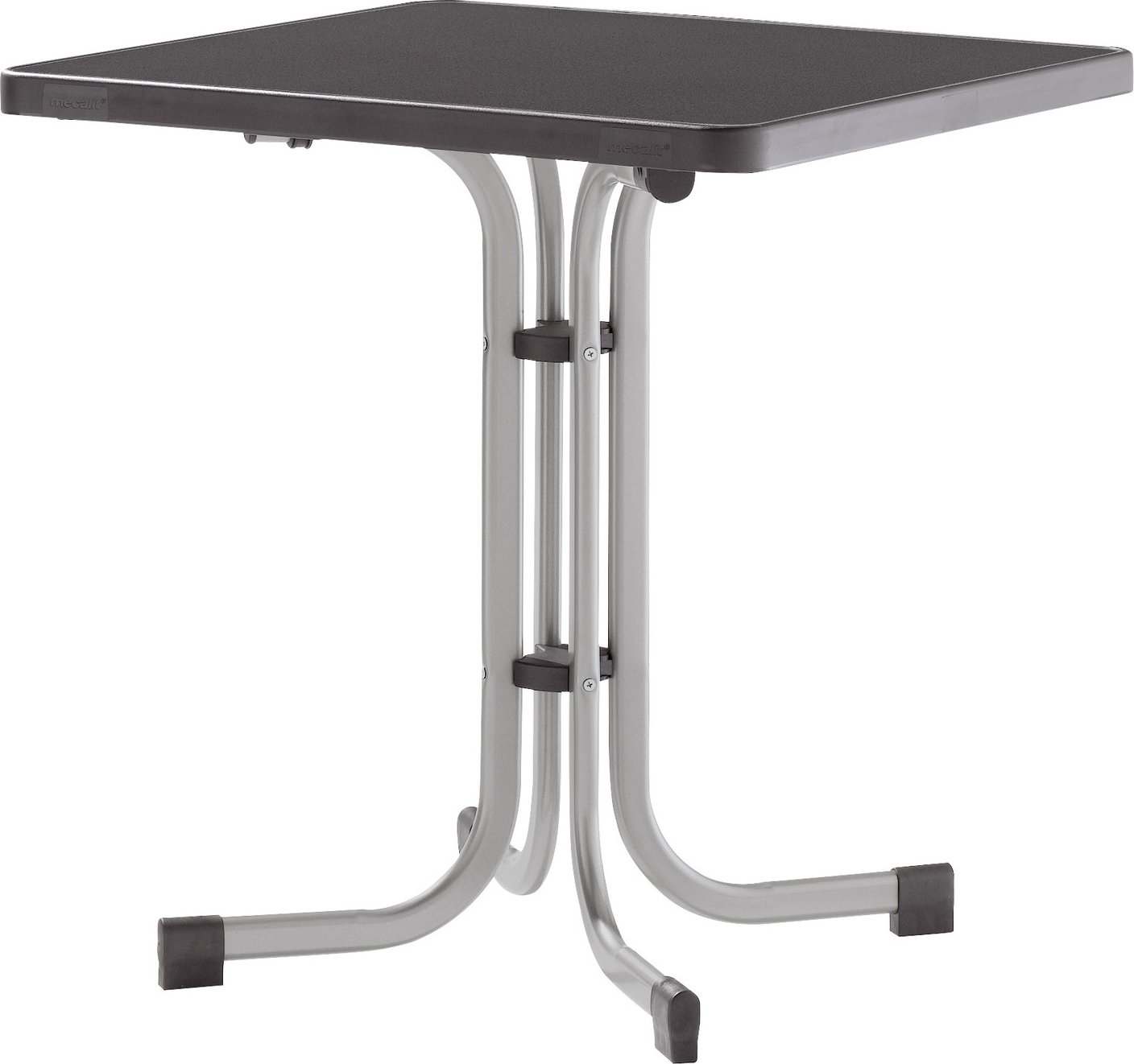 Sieger Klapptisch 70x70 graph./anthr. MECALIT BOULEVARD, Stahl