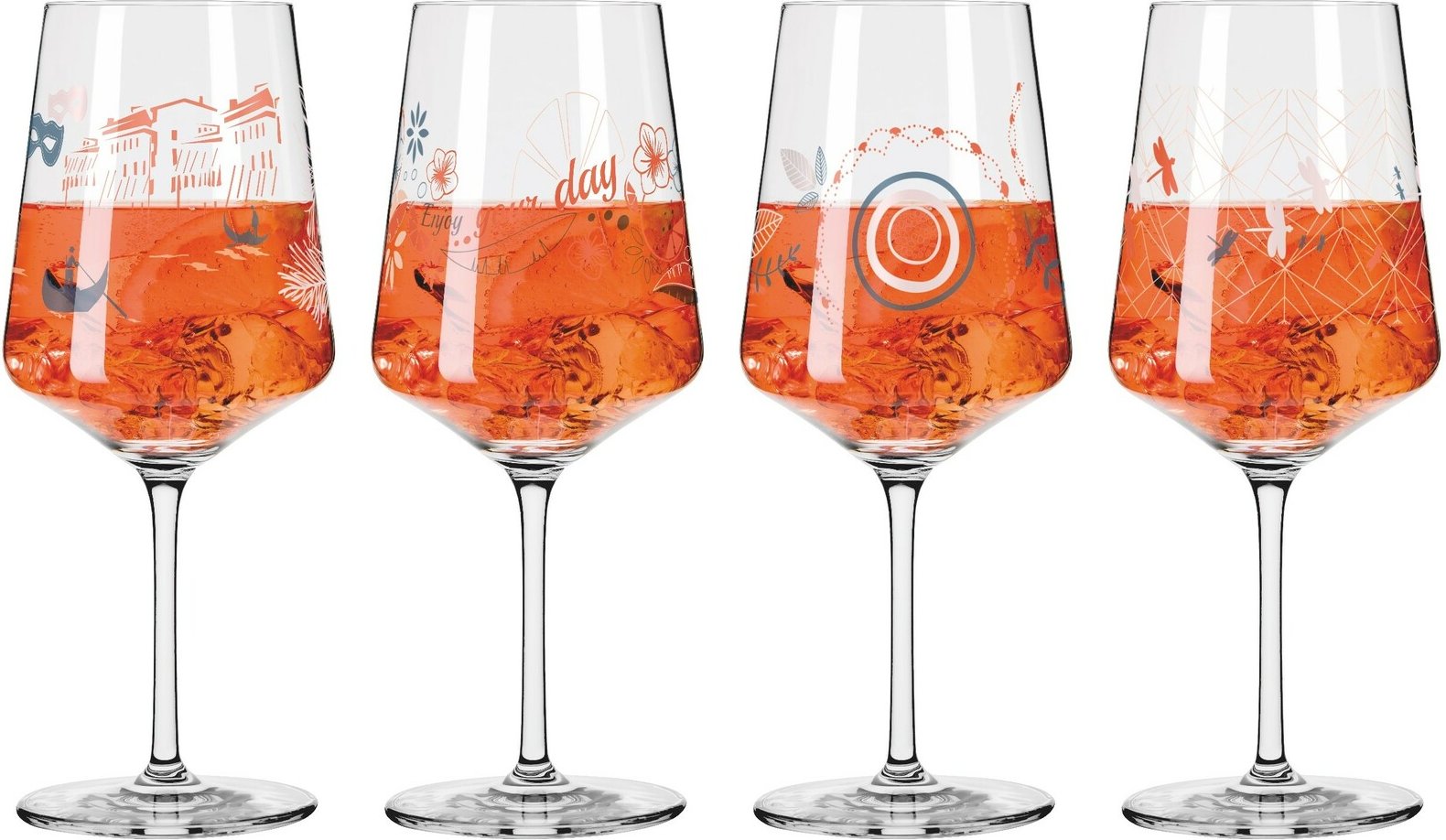 Ritzenhoff Aperizzo 4er-Set SOMMERRAUSCH, Kristallglas