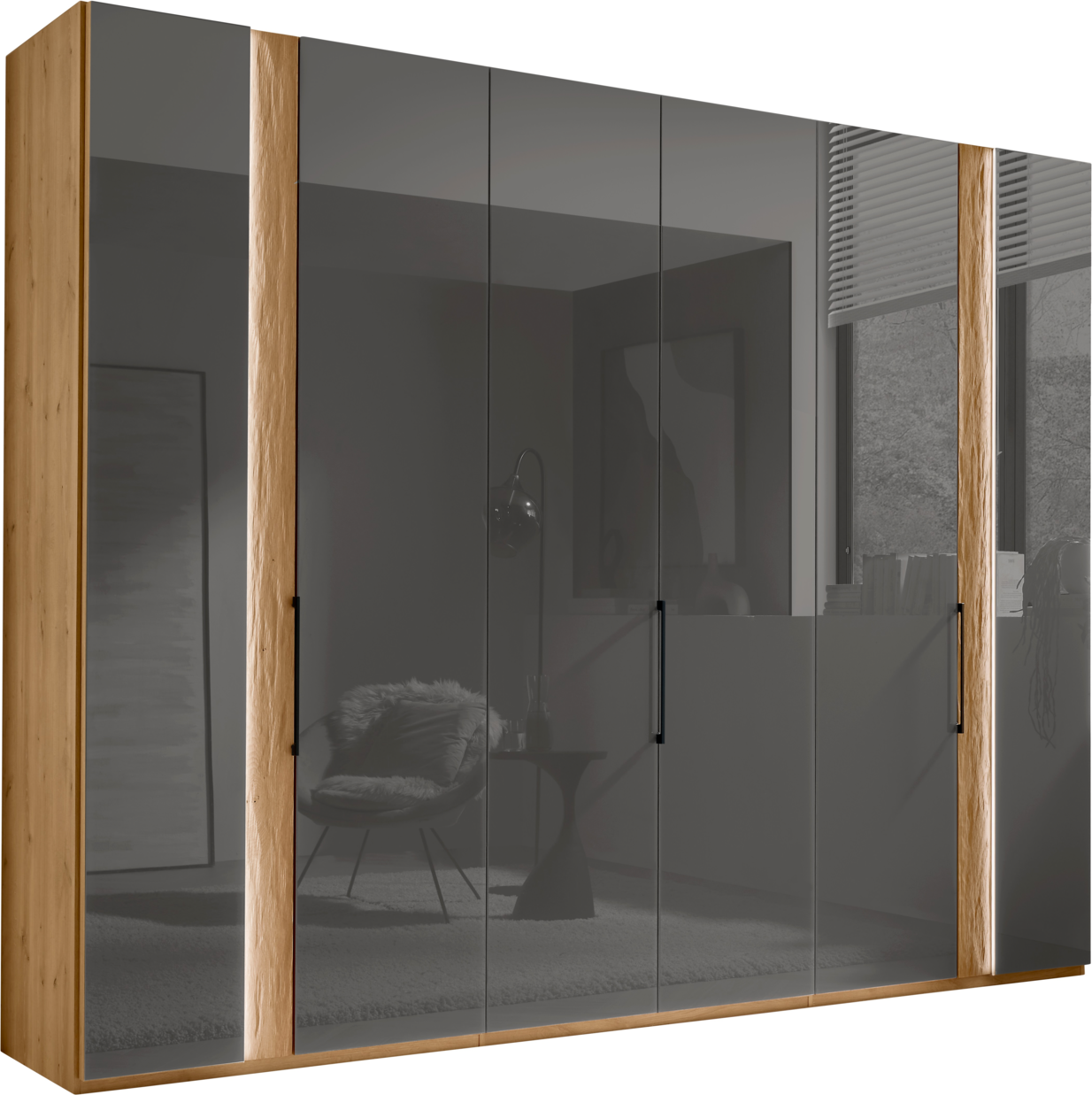 Dieter Knoll Drehtürenschrank 6-trg. ALESA, Teilmassiv