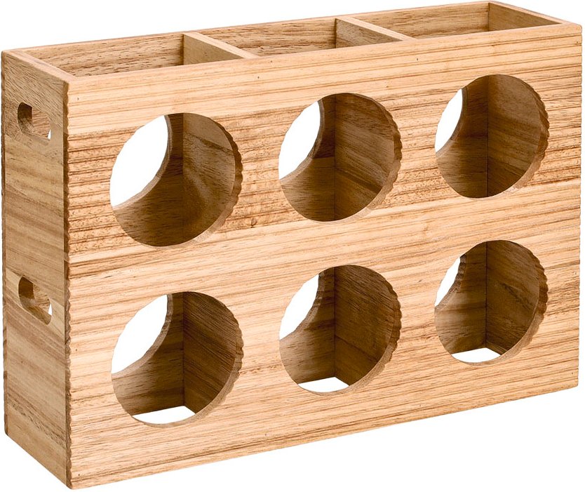 Thumbnail - Zeller Present Weinregal für 6 Flaschen STRIPES, Holz