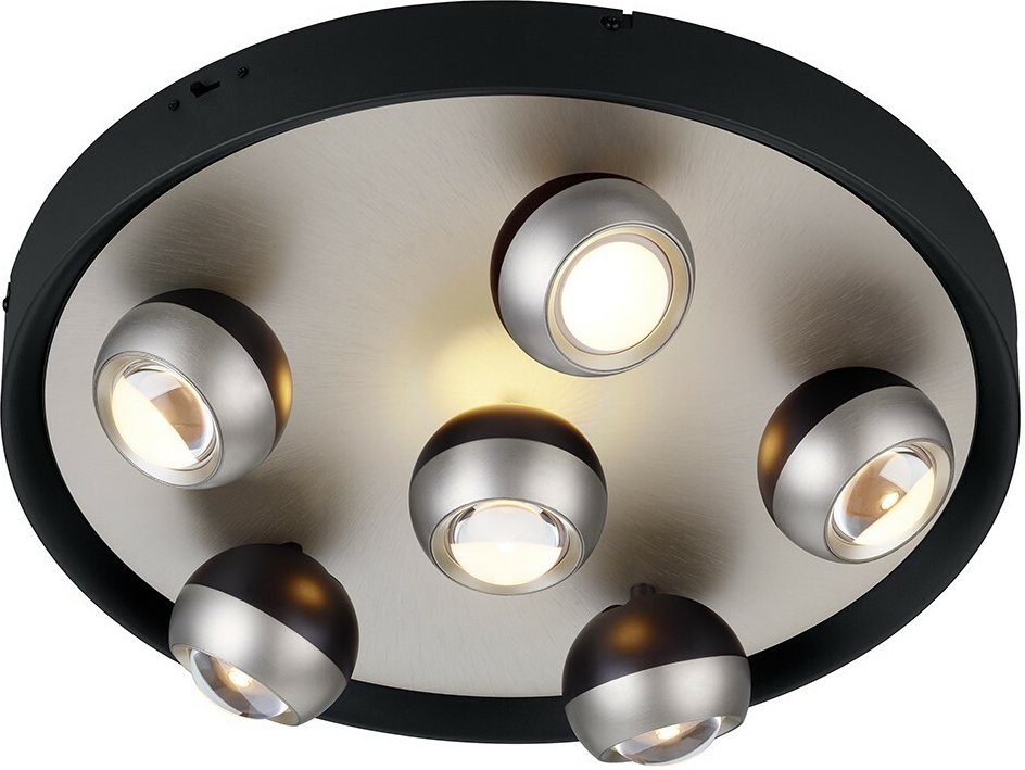 Trio Leuchten Deckenleuchte ORBIT, nickel, Metall