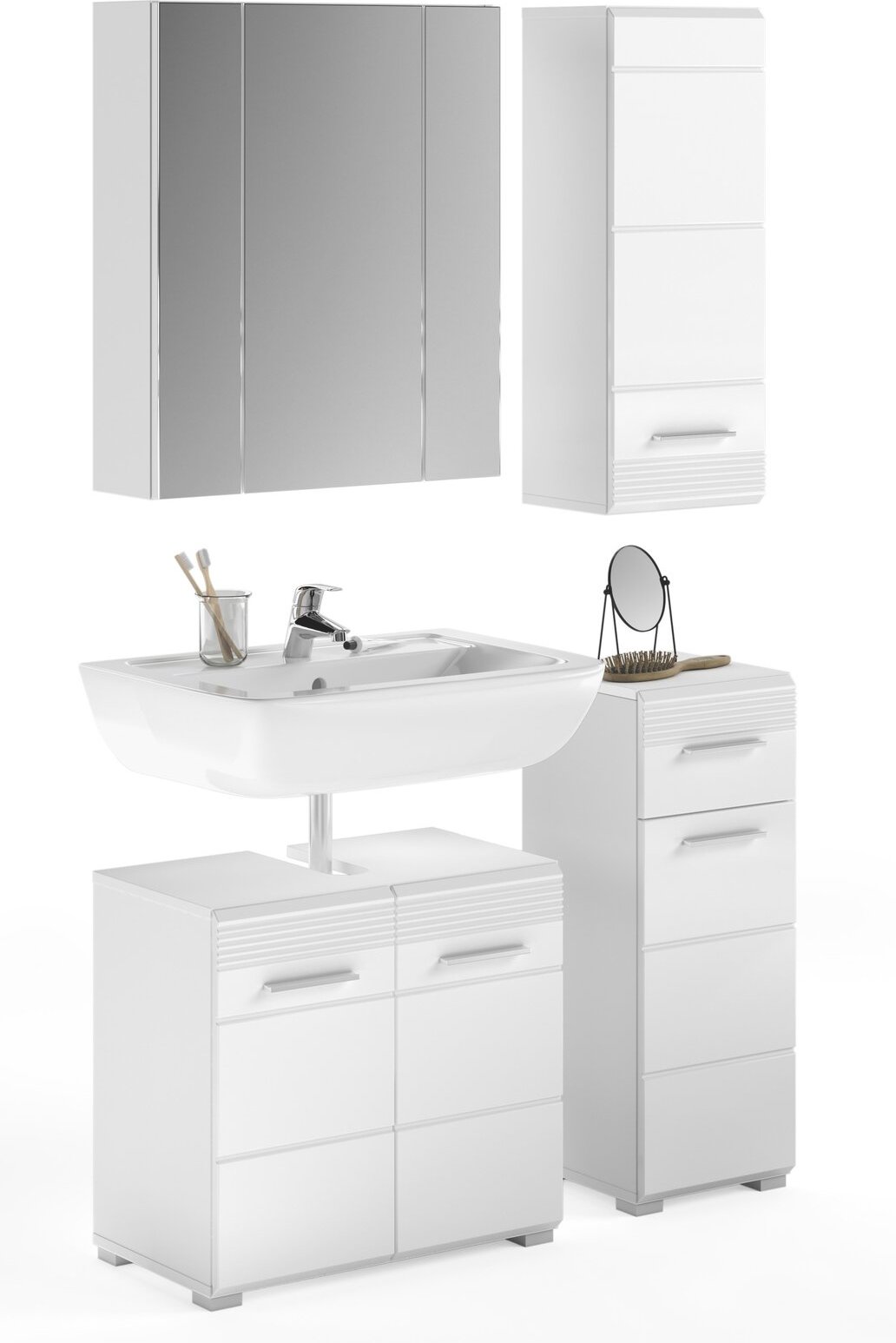 MID.YOU Badkombination LINUS, Holznachbildung