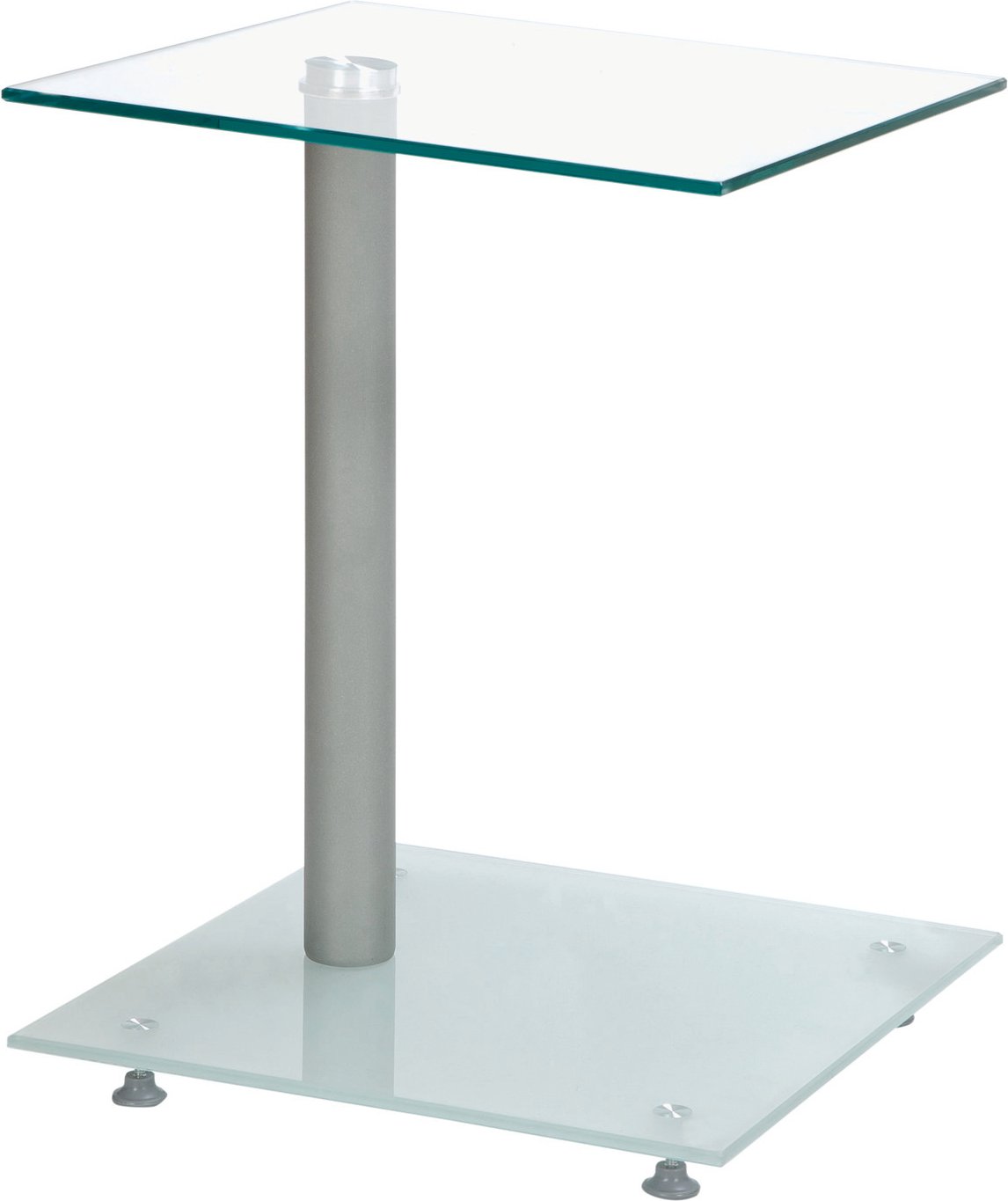 Cantus Beistelltisch QUADRO, Milchglas