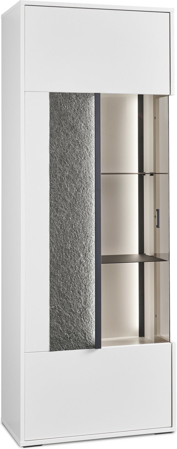 Set one by Musterring Highboard/Vitrine links DELTONA, Holznachbildung