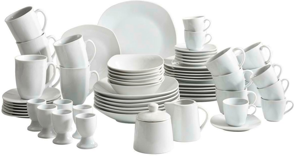 KEVOLI Kombiservice 62-tlg. ATRIUM, Porzellan