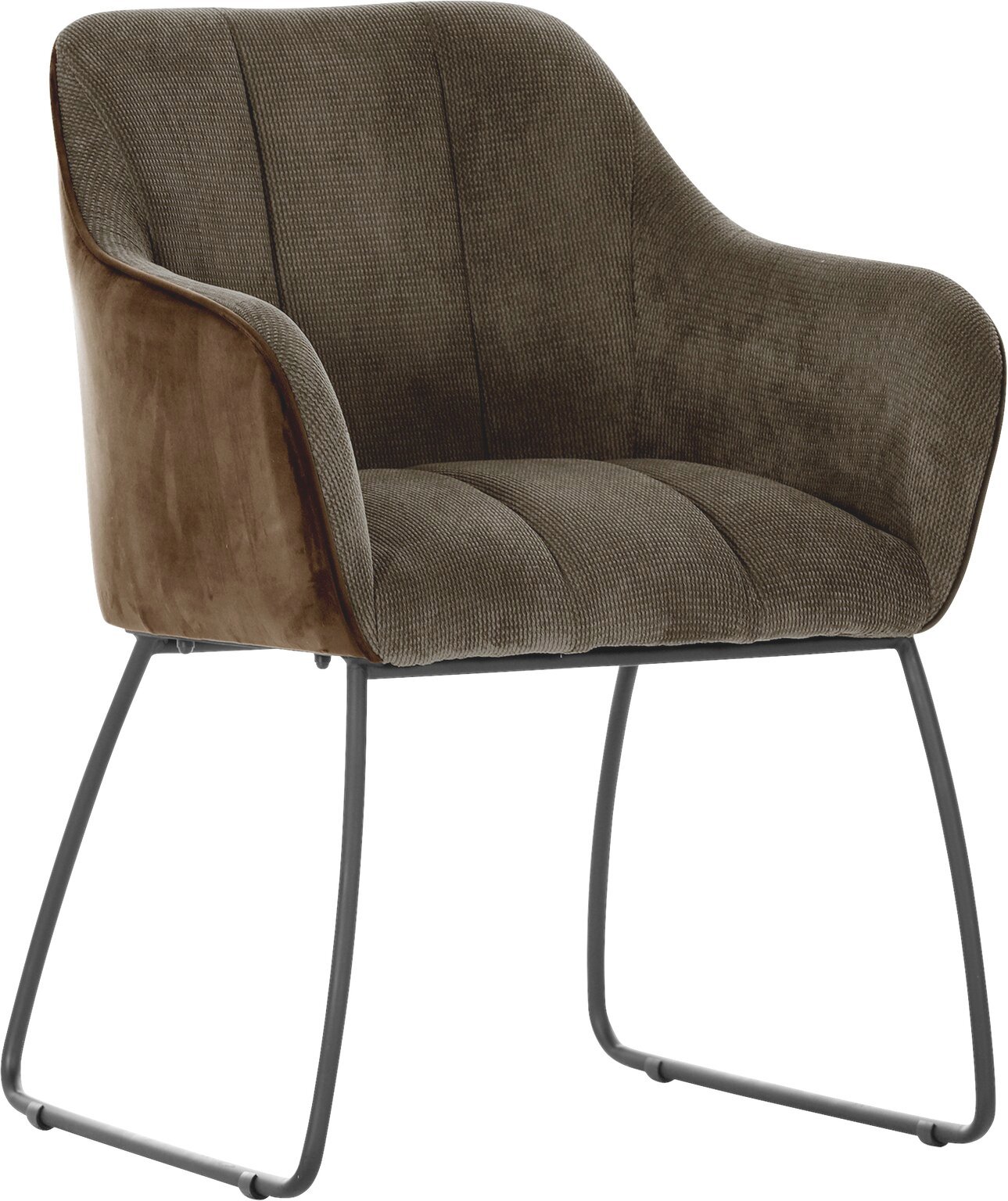 Novel Armlehnstuhl LAILA, dunkelbraun, Stoff