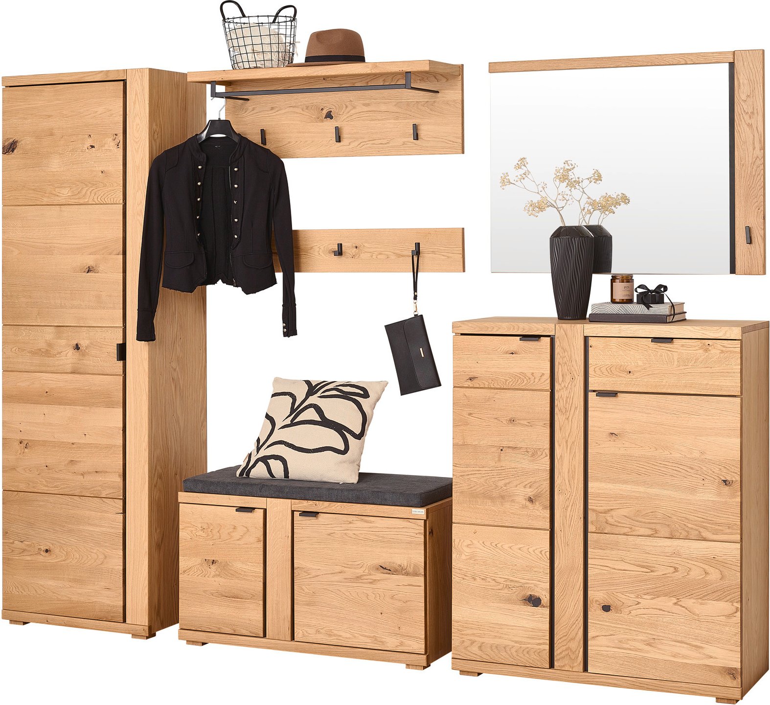 Thumbnail - Linea Natura Garderobenkombination AMAYA, Teilmassiv