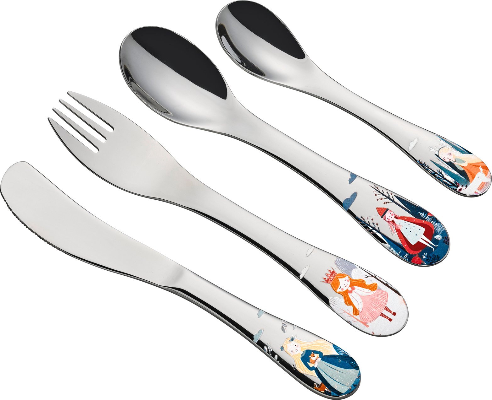 Cilio Kinderbesteck 4-tlg. PRINCESS, Edelstahl