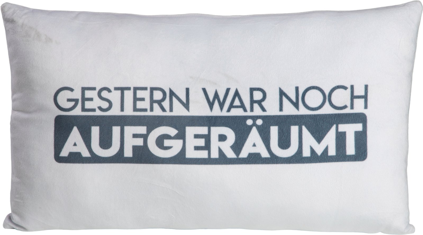 Stuco Sprüche Dekokissen AUFGERÄUMT, Polyester