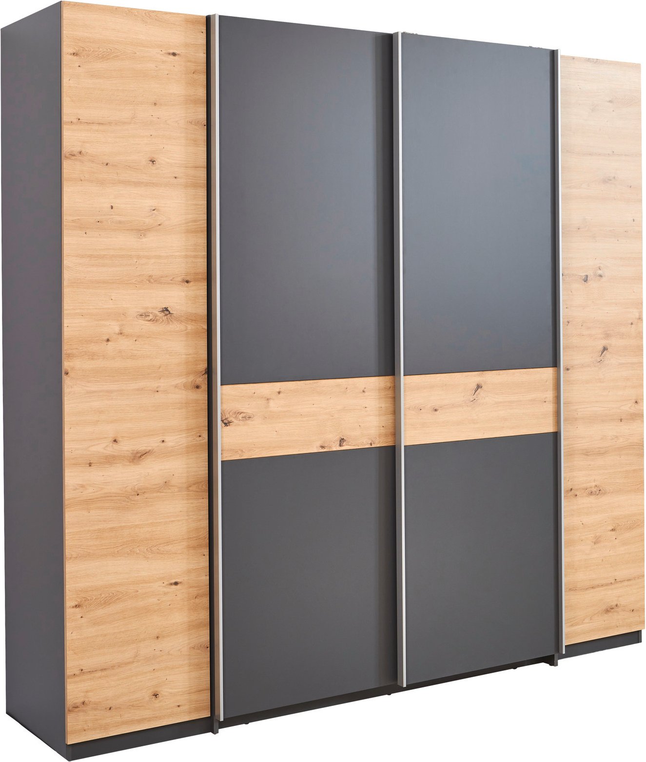 Z2 Dreh-/Schwebetürenschrank 4trg FABIO, Holznachbildung