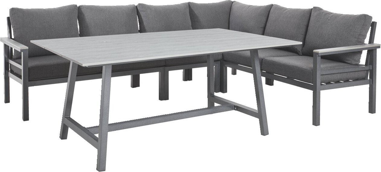 Amatio Lounge-Set OLYMPIA, grau, Aluminium