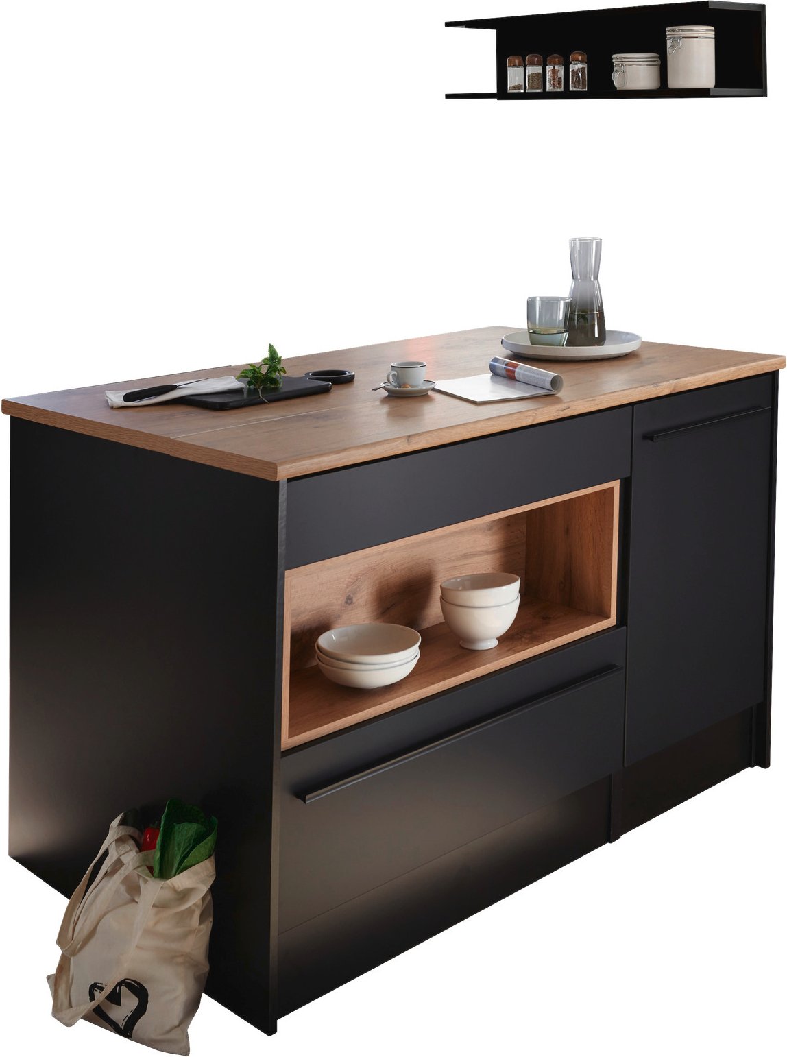 Smartkitchen Kücheninsel JAZZ, Holznachbildung