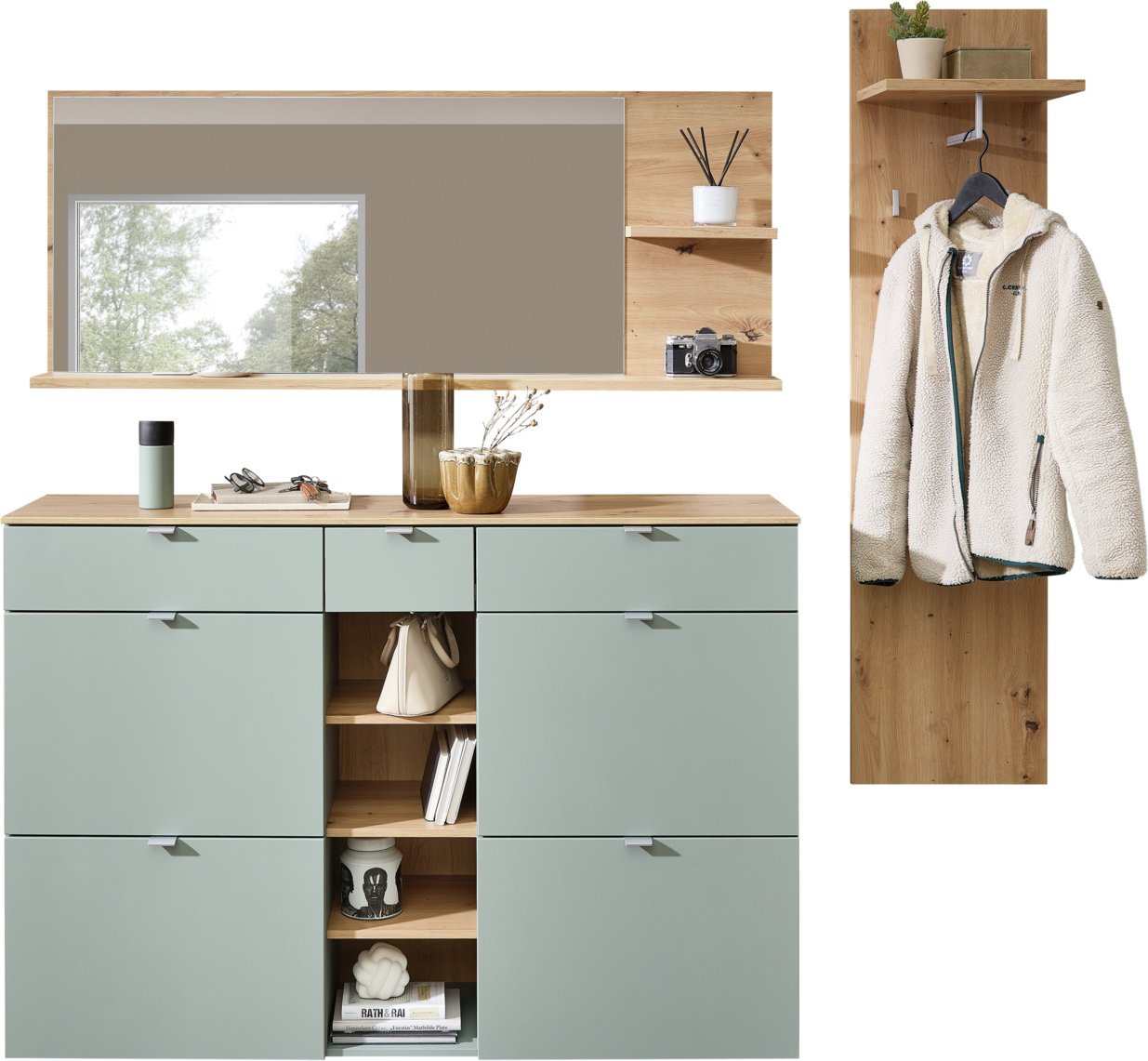 XORA Garderoben-Set BARI, Holznachbildung
