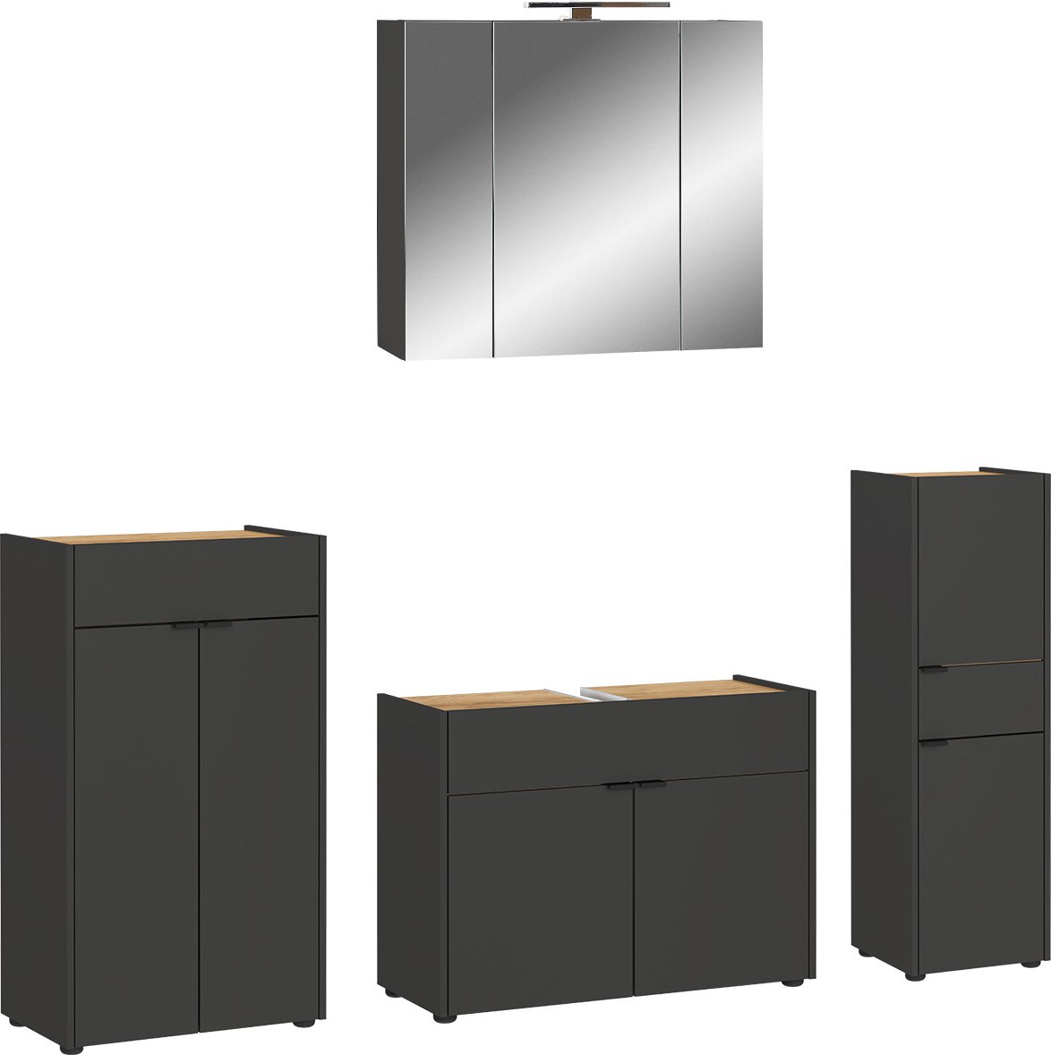 MID.YOU Badmöbel-Set FORANO, Holznachbildung