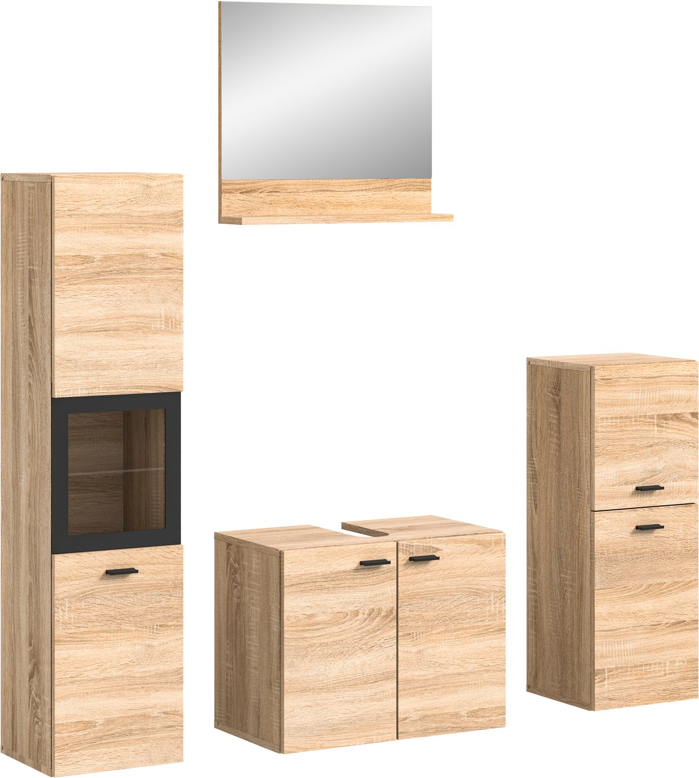 MID.YOU Badkombination BOSTON, Holznachbildung