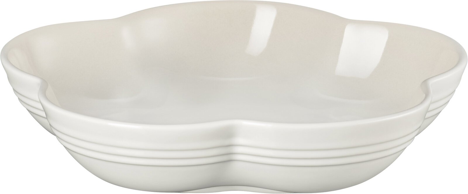 LE CREUSET Schüssel Blume 21cm Meringue, Steingut