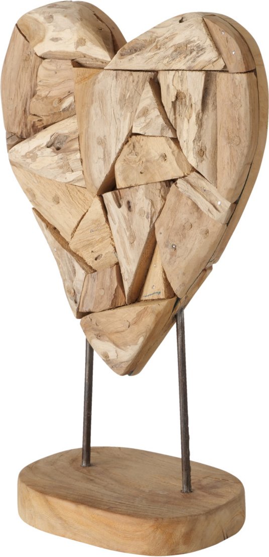 Boltze Dekoaufsteller Herz 45cm, Holz