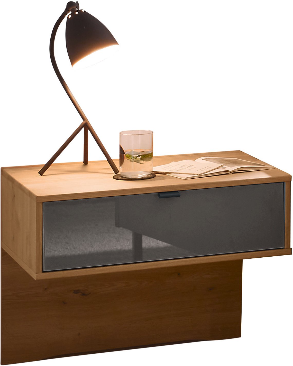 Dieter Knoll Nachtschrank-Paar ALESA, Teilmassiv