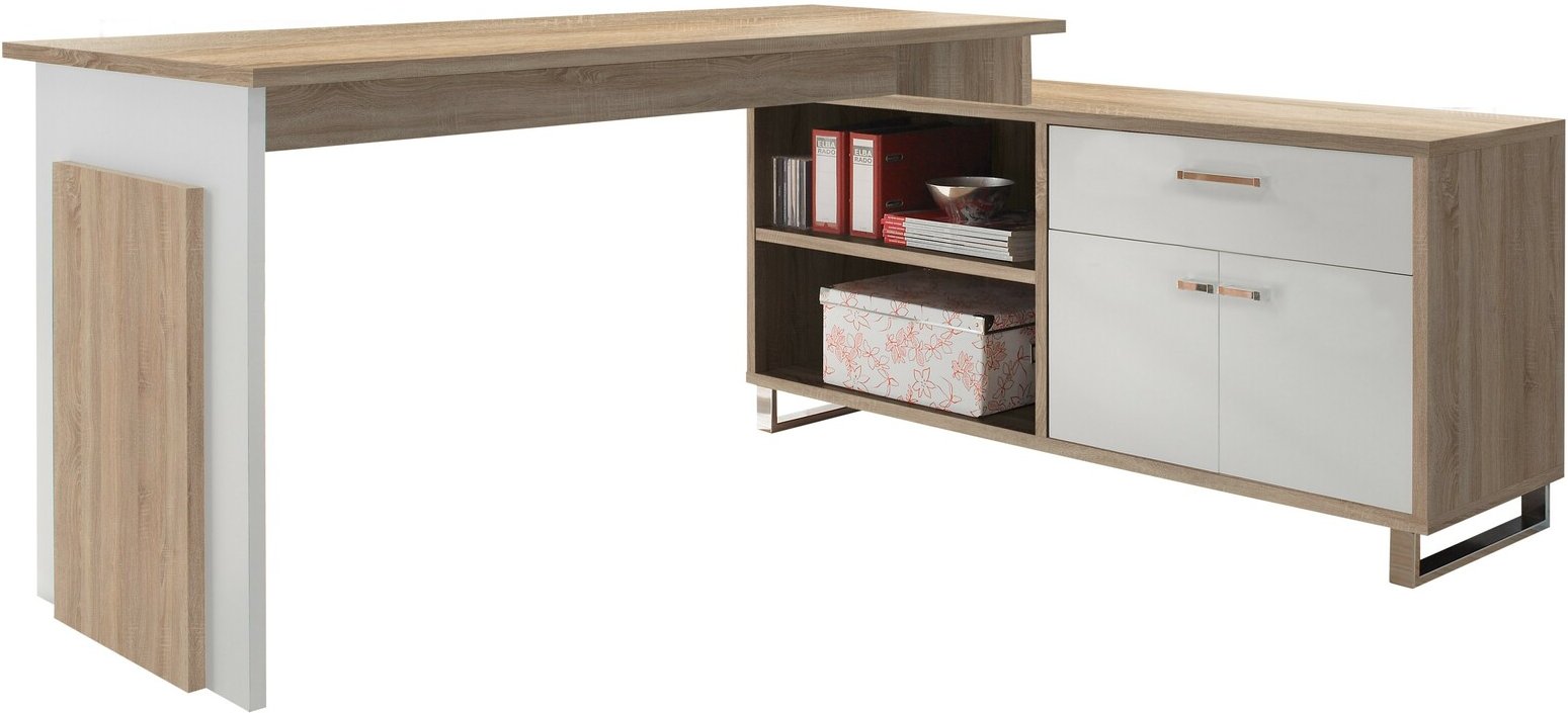 Cantus Eck-Schreibtisch MANAGER, Holznachbildung