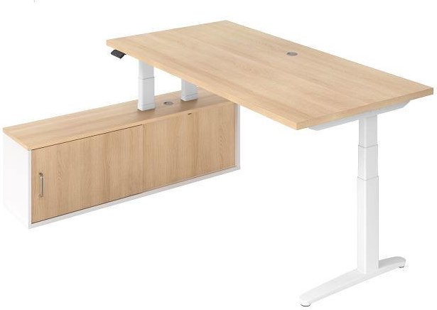 Cantus E-Schreibtisch-Kombination FLIXX, Holznachbildung