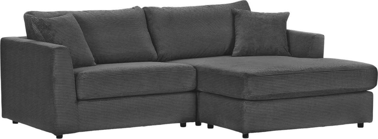 Z2 Ecksofa ASCONA, anthrazit, Cord
