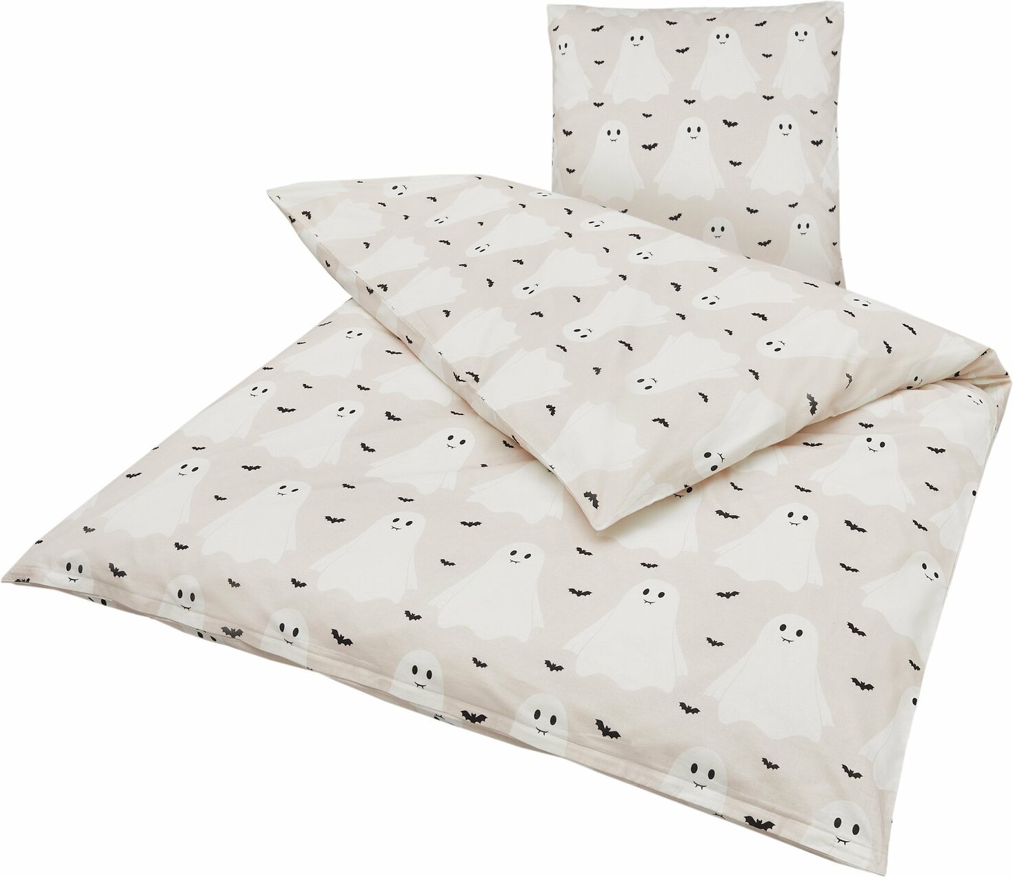 Boltze Bettwäsche 2-tlg. GHOSTIE, Materialmix