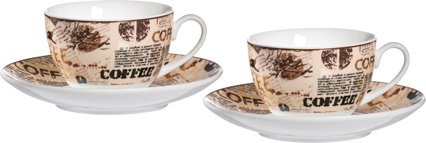 Ritzenhoff & Breker Cappuchino-Set 4-tlg. CREMA, Porzellan