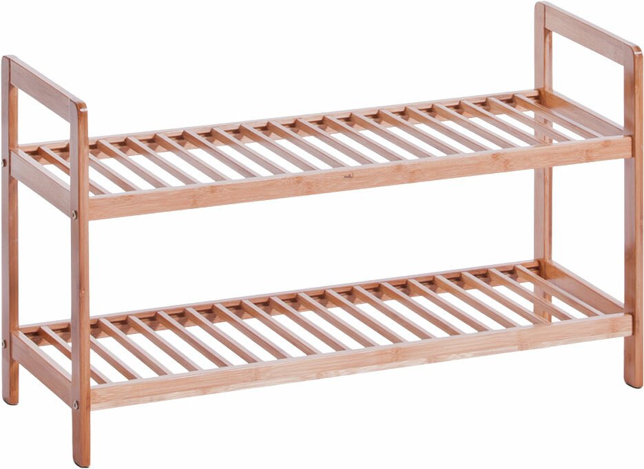 Zeller Present Schuhregal mit 2 Ablagen, Bambus