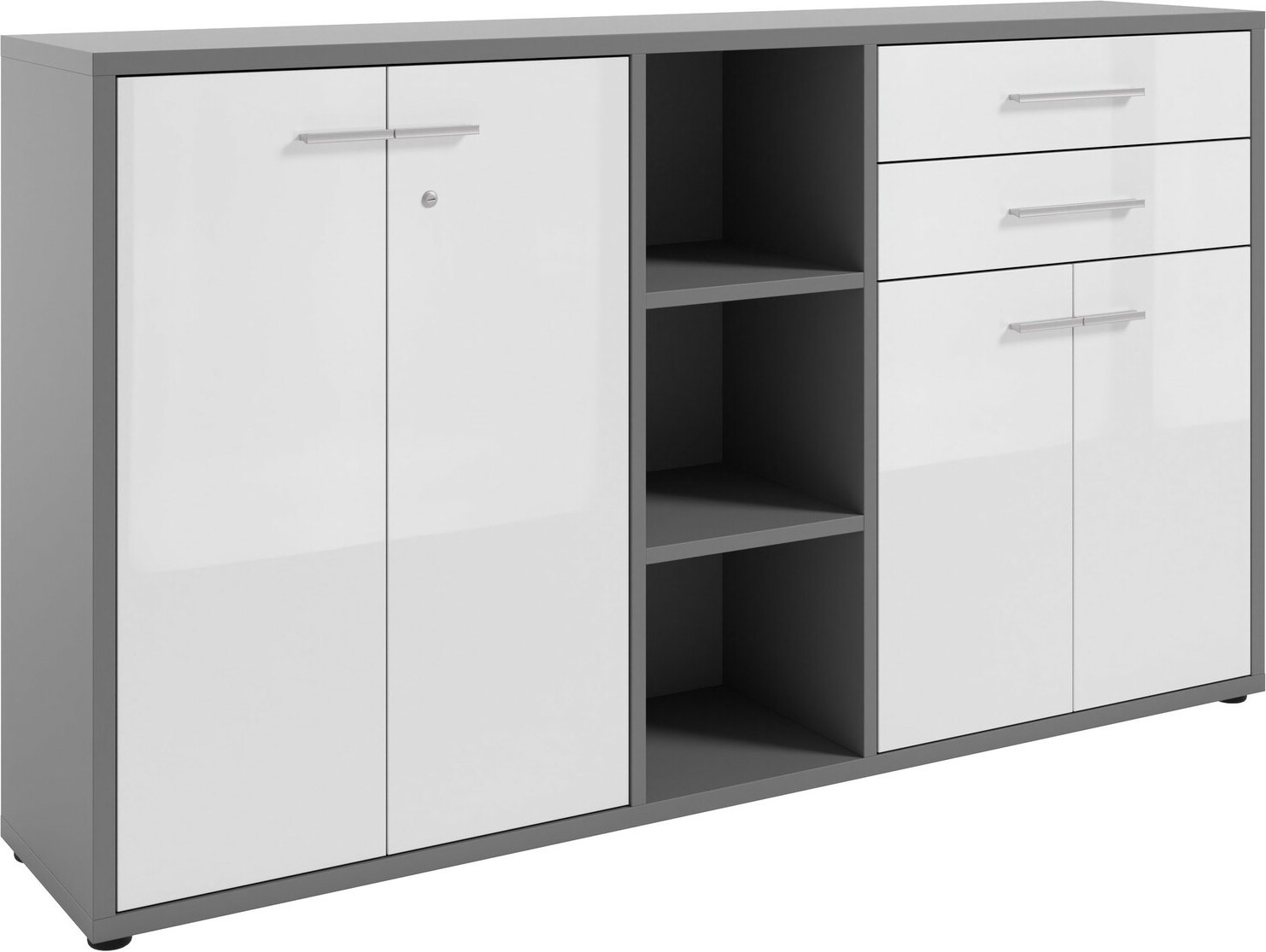 Manjana Aktenschrank -Glas- TEXAS, Holz