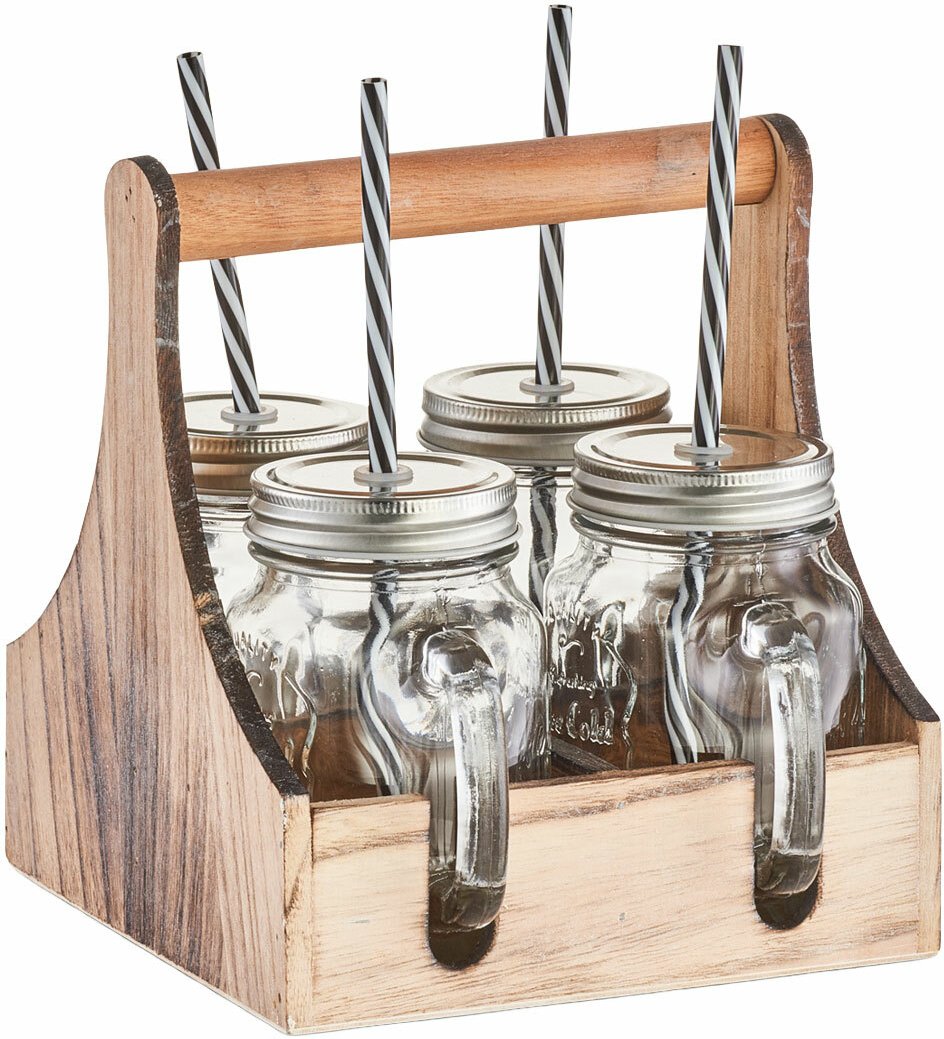 Thumbnail - Zeller Present Trinkgläser-Set, 5-tlg., Holz