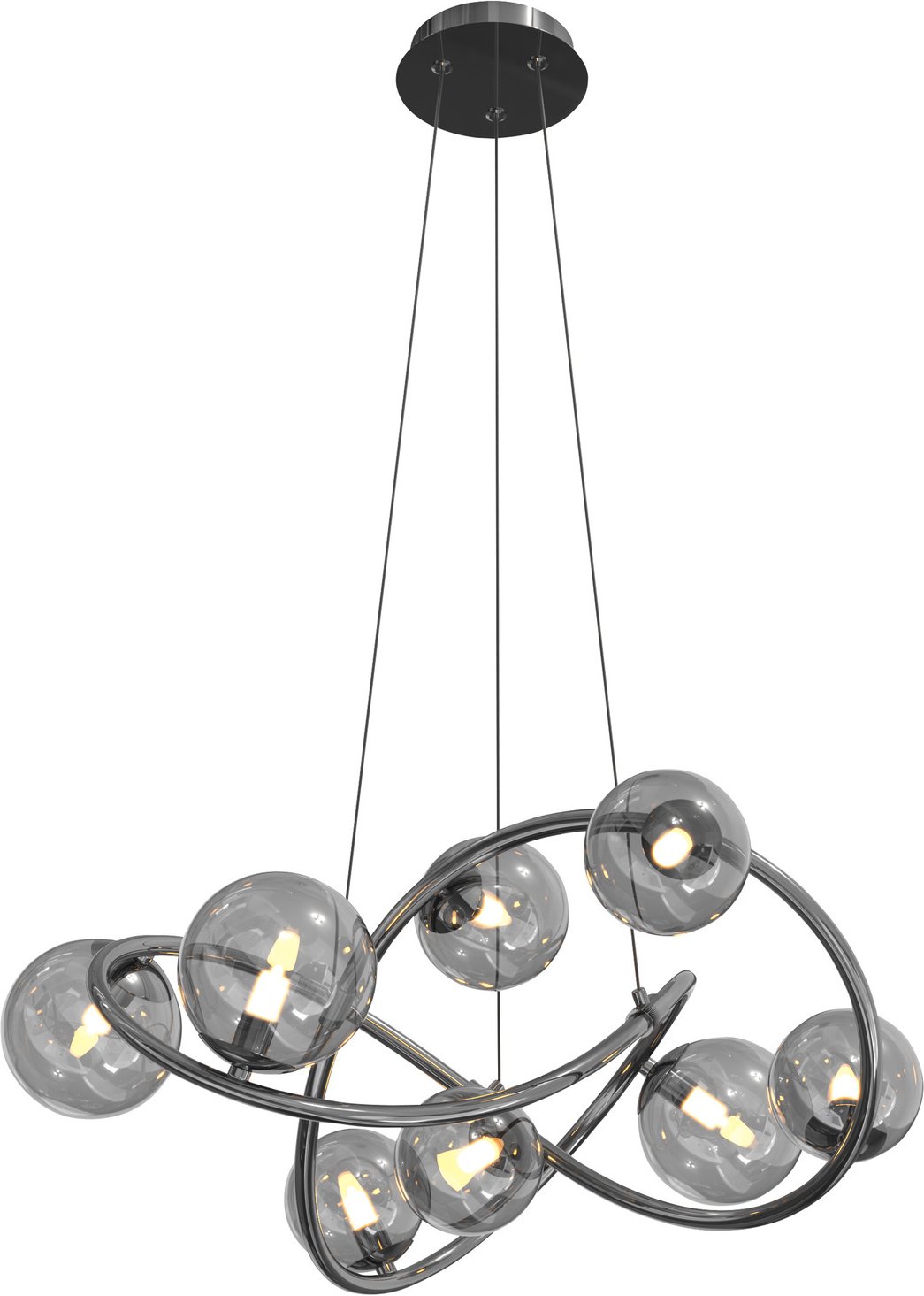 WOFI Leuchten Pendelleuchte Nancy NANCY, Eisen