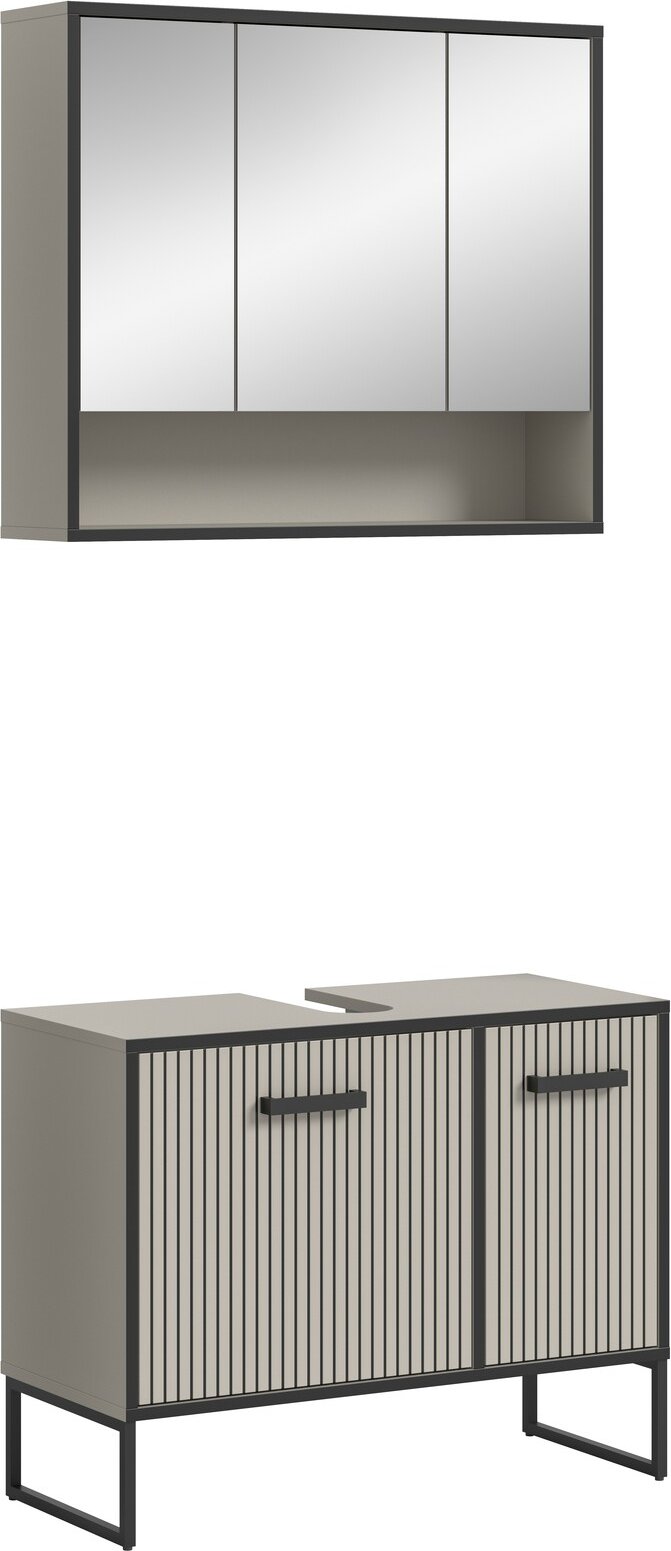 MID.YOU Badkombination BAGNO, Holznachbildung