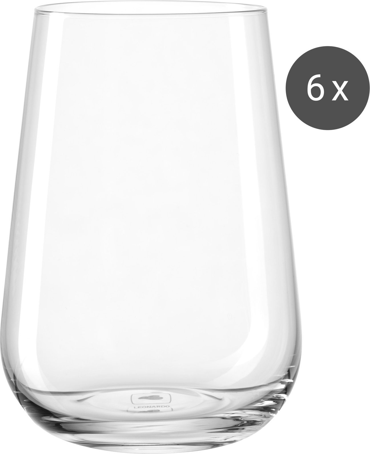 Leonardo Becher 6er-Set PALADINO, Kristallglas
