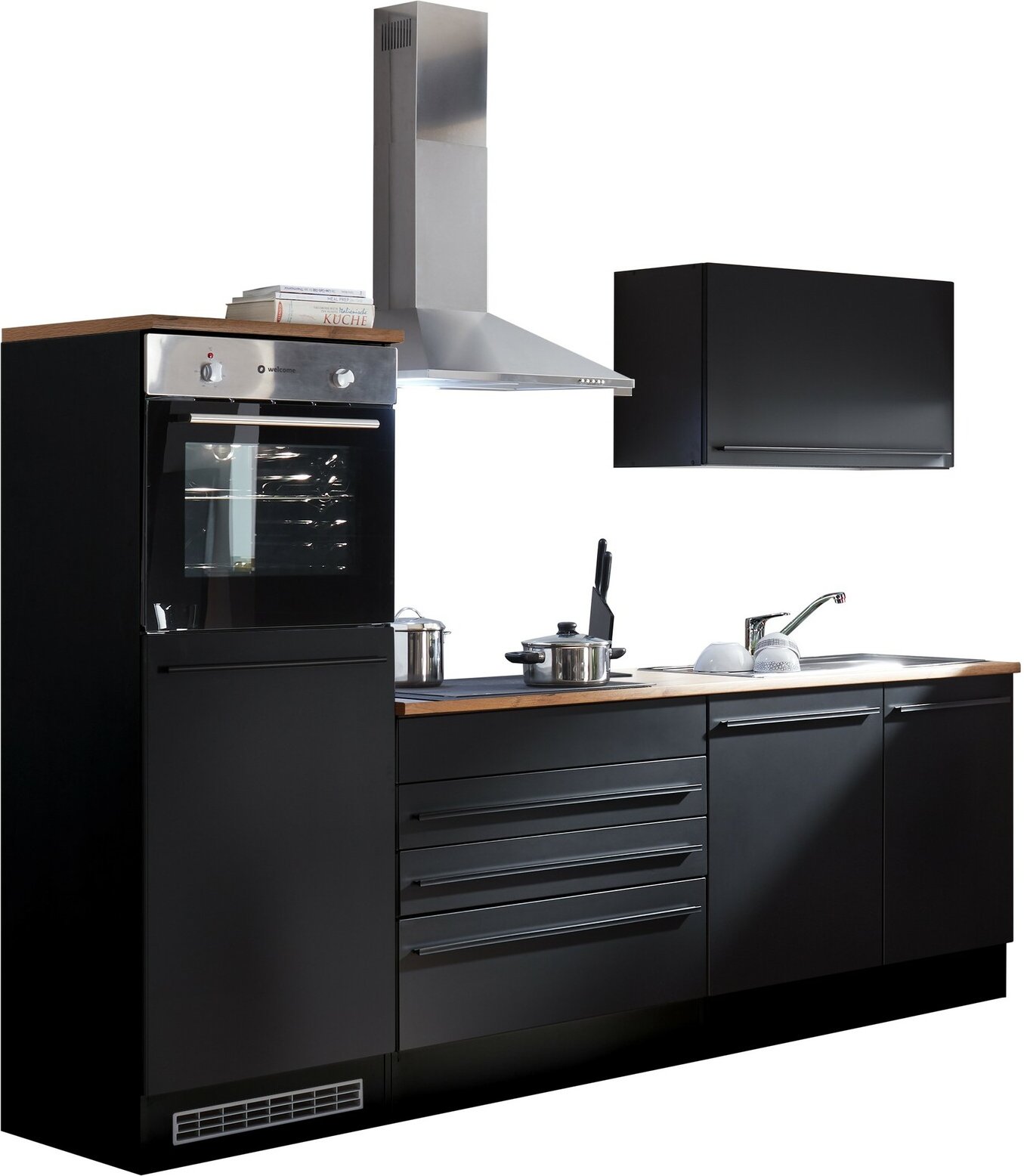 Yourkitchen Küchenblock 260 JAZZ, Holznachbildung