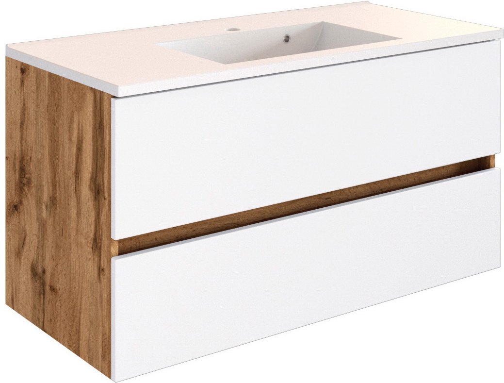 XORA Waschplatz LUCCA, Holznachbildung