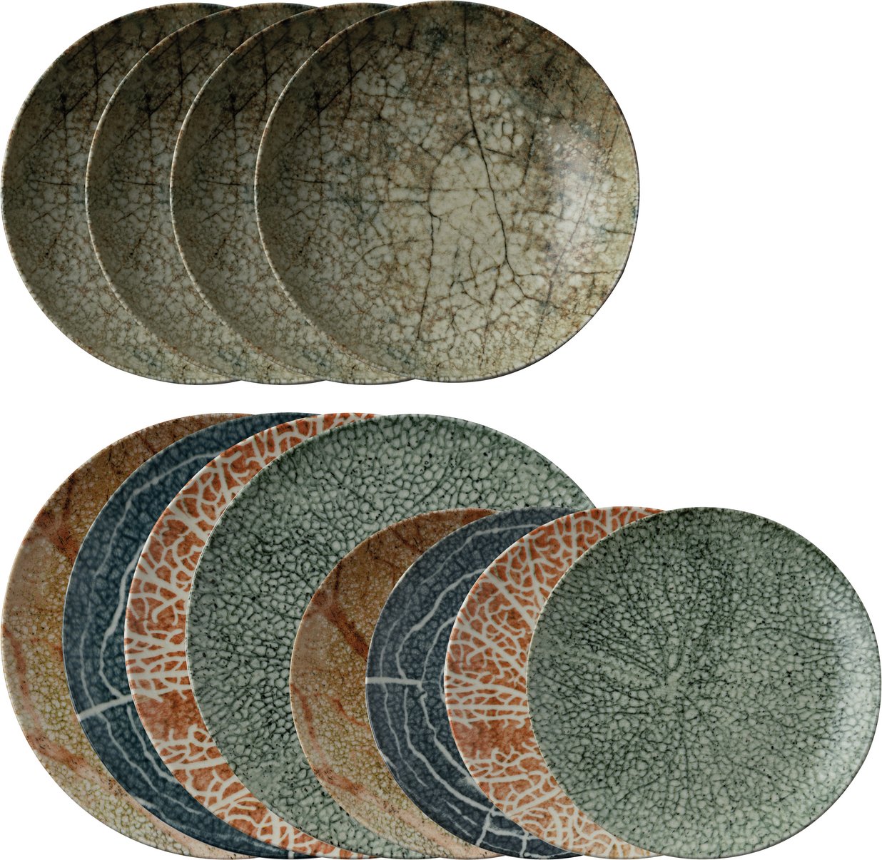 Arthur Krupp Tellerset Nature Essence 12-tlg., Porzellan