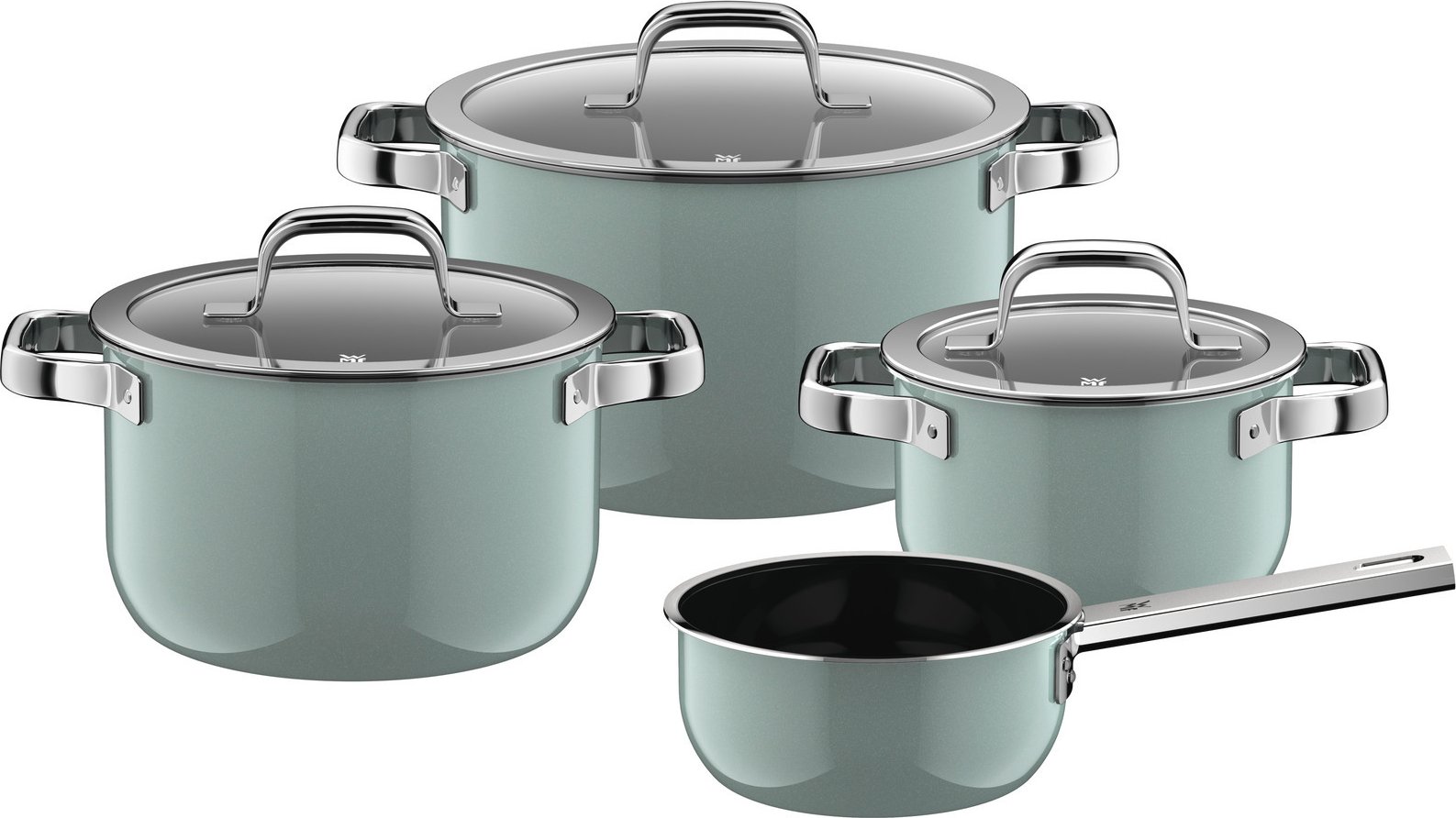 WMF Topfset 4-tlg. Eucalyptus Haze FUSIONTEC MINERAL PRO, Edelstahl
