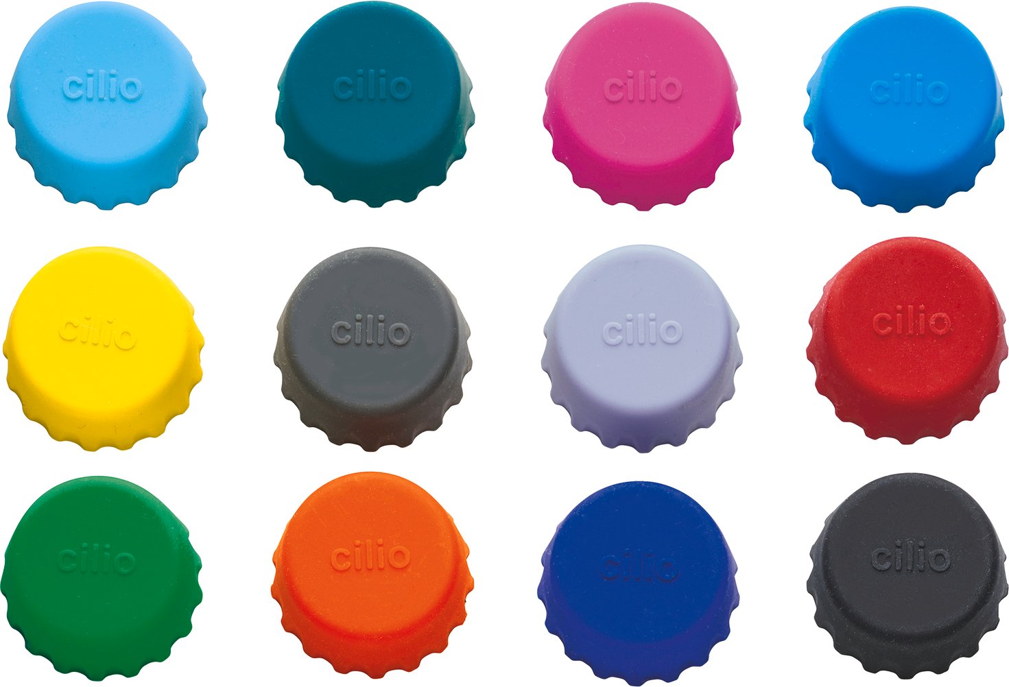 Cilio Kronkorken 12-tlg. SALUTE, Silikon