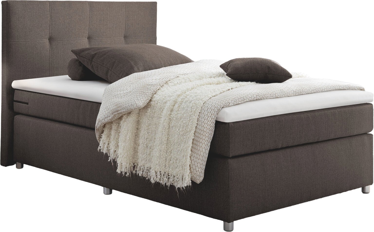 Esposa Boxspringbett MANOLO, Stone, Stoff