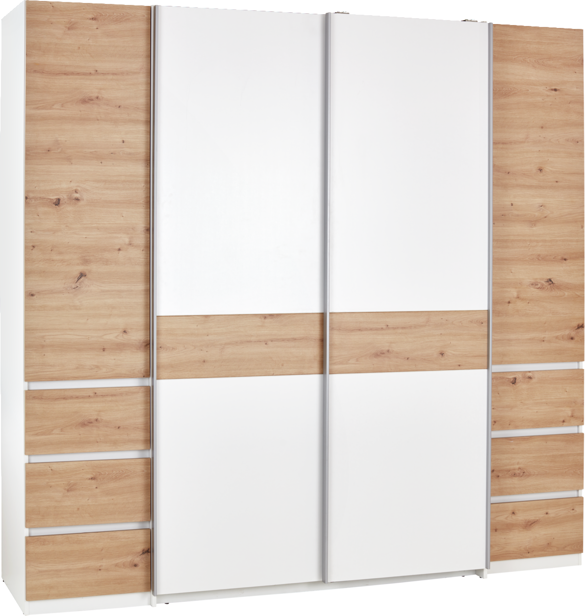 Thumbnail - Z2 Dreh-/Schwebetürenschrank 4trg FABIO, Holznachbildung