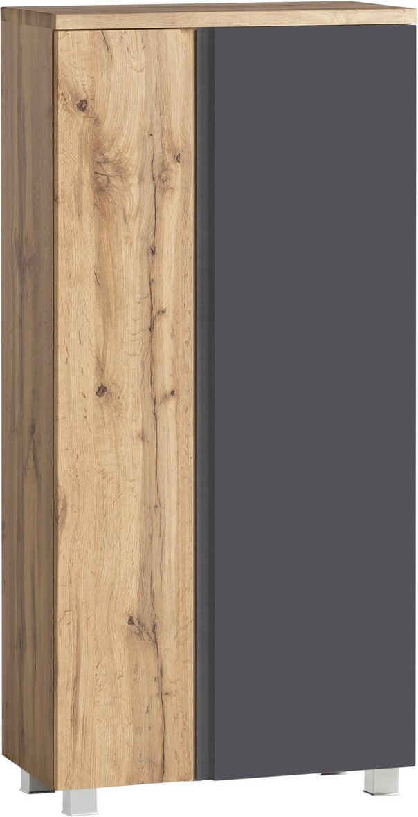 XORA Midischrank VARESE, grau, Holznachbildung