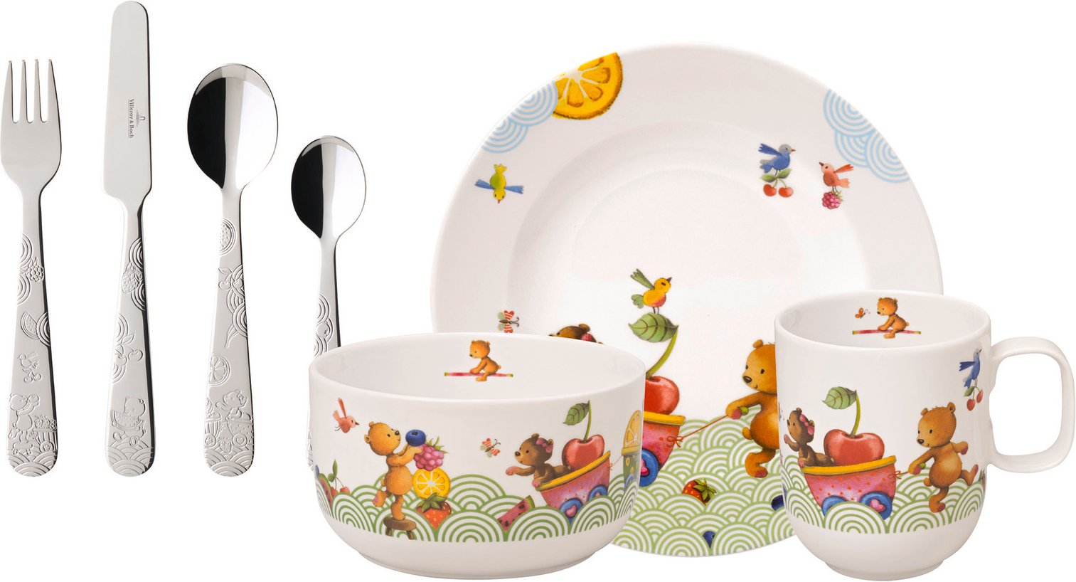 Villeroy & Boch Kinder Geschirr Set 7 tlg. HUNGRY AS A BEAR,...