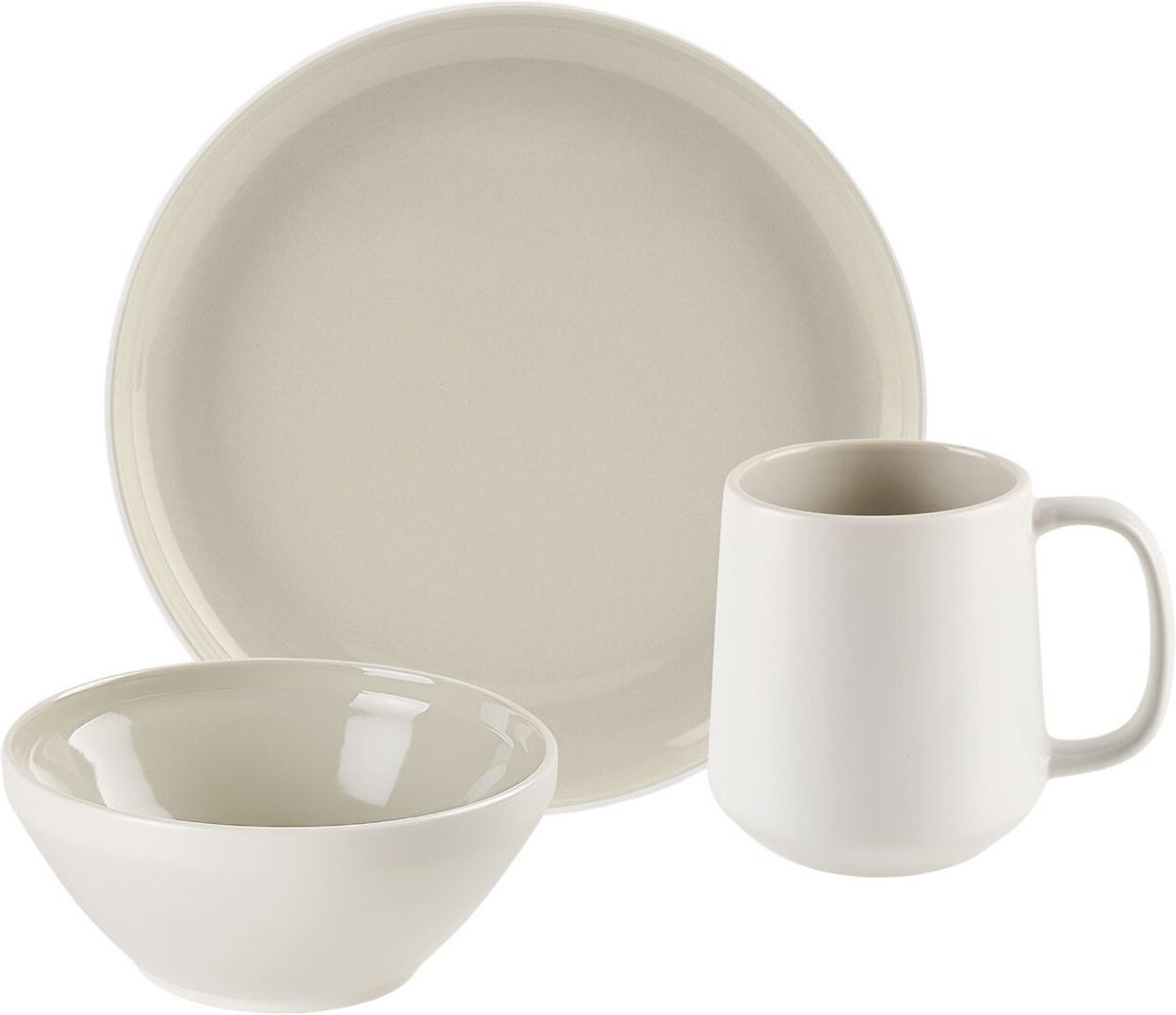 Novel Frühstücksset 6-tlg. LEVANTO, sand, Steinzeug