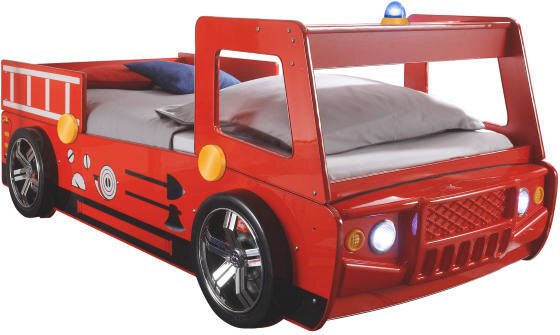 MID.YOU Feuerwehr-Bett SPARK, Holznachbildung