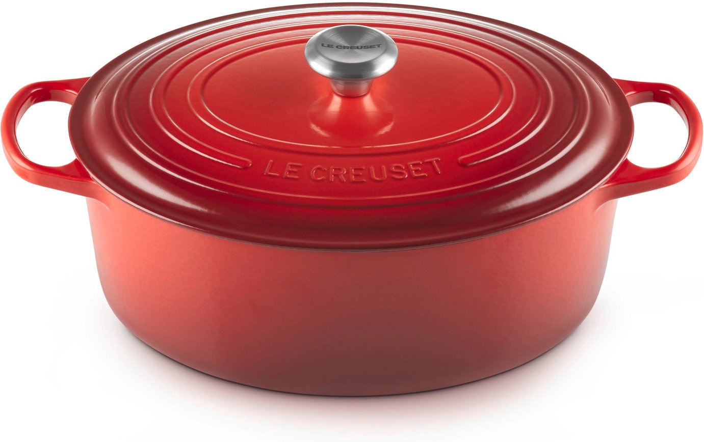LE CREUSET Bräter Rund 24cm Kirschrot SIGNATURE, Gusseisen