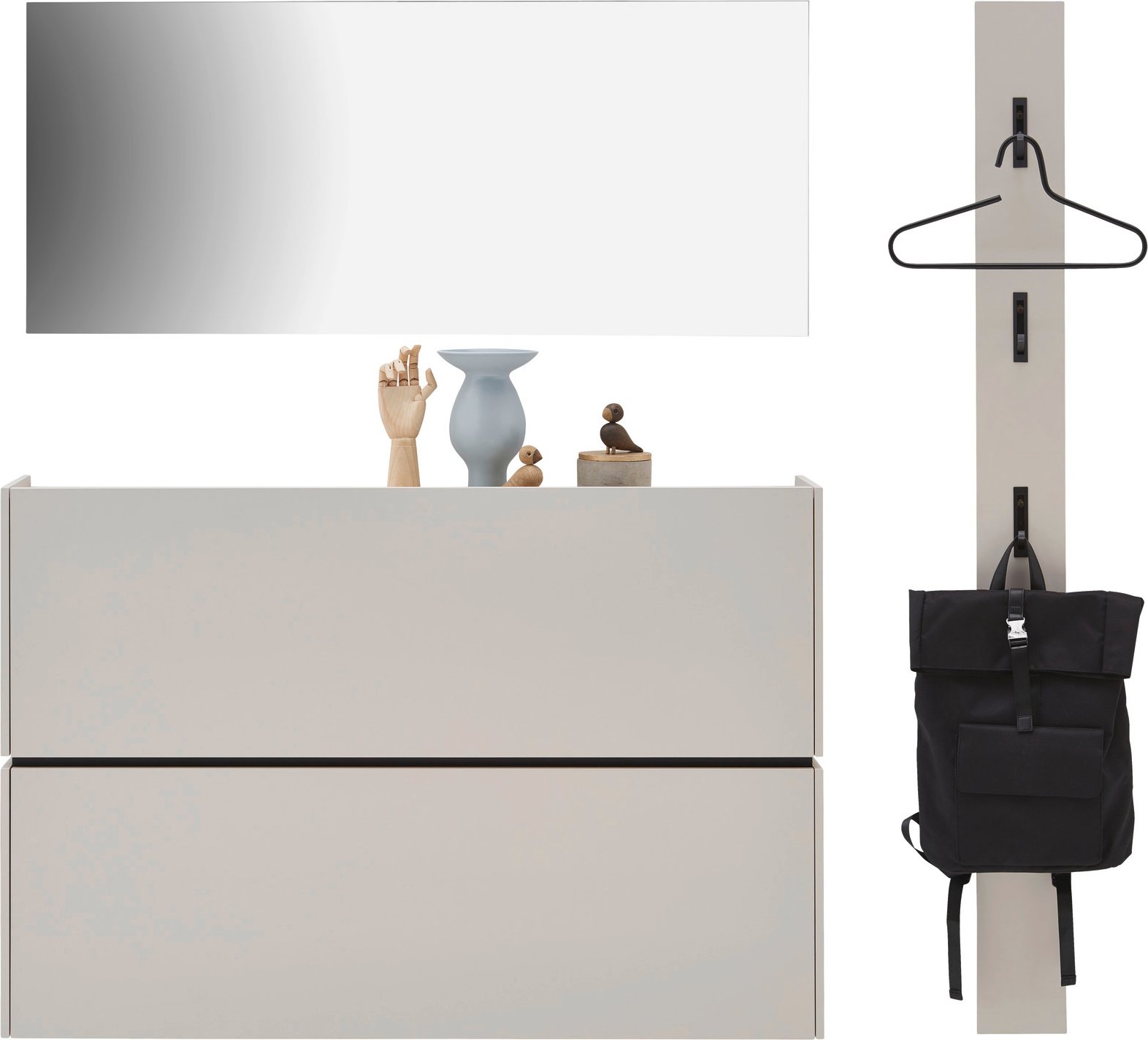 Voleo Garderoben-Set 2 UNIQUE, Holznachbildung