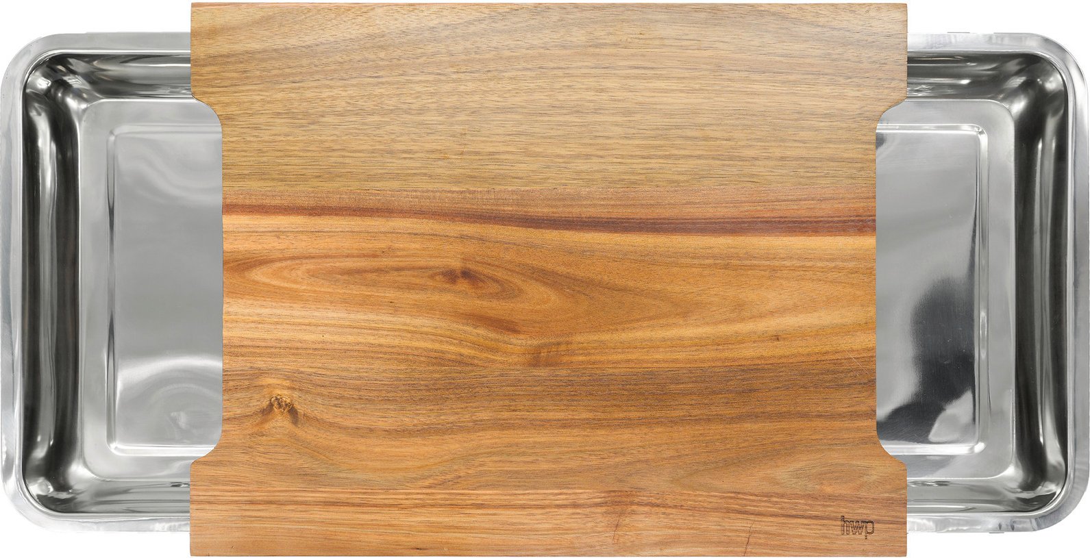 Homeware Schneidebrett mit Auffangschale, Edelstahl