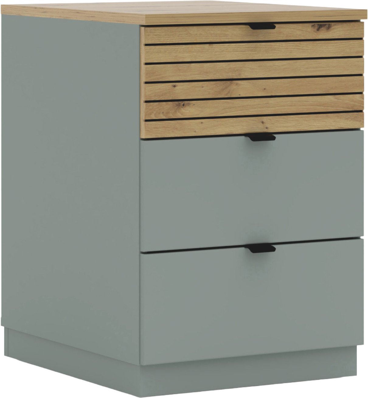 Voleo Rollcontainer DIANA, schilf, Holznachbildung